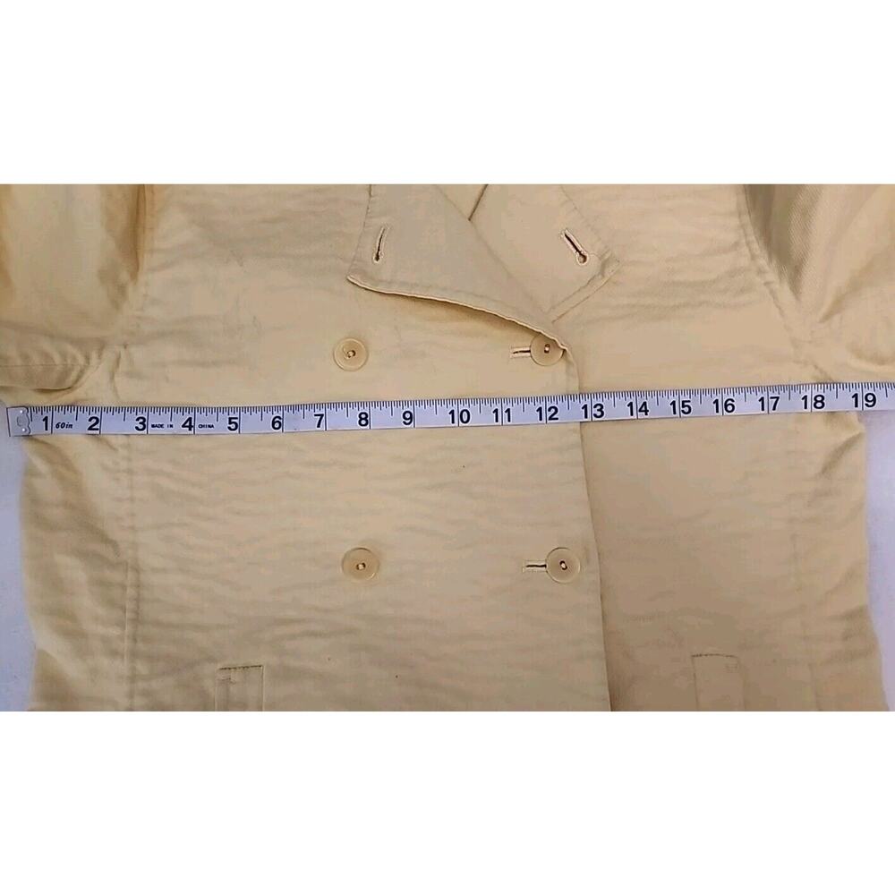 Eileen Fisher Cream Quilted Double-Breasted Jacket - Picture 7 of 10